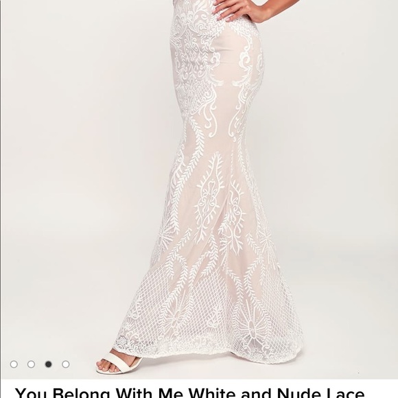 White floor length gown - Picture 7 of 7